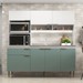Cozinha Compacta Zafira 7 Portas 1 Gaveta Branco/Grey - Deibe Móveis