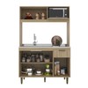Cozinha Compacta Julia 5 Portas 1 Gaveta Dourado/Fumê - Jcarvalho