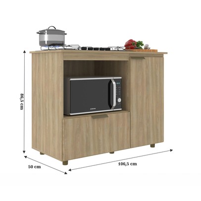 Balcão de Cozinha Bigger 2 Portas Dourado - Jcarvalho