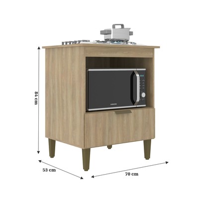 Balcão de Cozinha 70 Cm 1 Porta 66912 Dourado - Jcarvalho