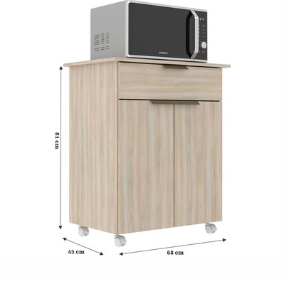 Balcão de Cozinha 2 Portas 1 Gaveta 55512 Dourado - Jcarvalho