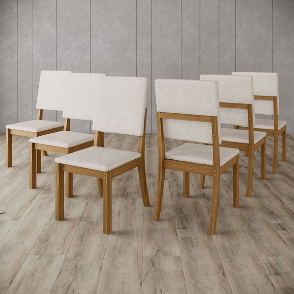 Cadeiras Kit 6 Cadeiras Milla Nature/Linho - Henn