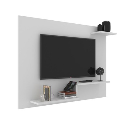 Painel para TV Até 43 Polegadas Denver 3 Prateleiras Branco - Jcarvalho