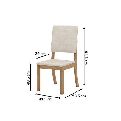 Cadeiras Kit 8 Cadeiras Milla Nature/Linho - Henn