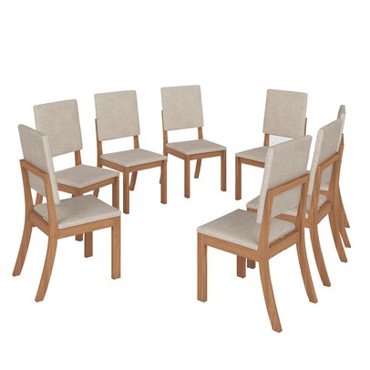 Cadeiras Kit 8 Cadeiras Milla Nature/Linho - Henn