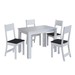 Mesa de Jantar 4 Lugares Atlanta Branco/Preto - Indékes