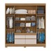 Guarda-Roupa Casal Bilbao 4 Portas 4 Gavetas Amêndola/Off White - Demóbile