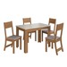 Mesa de Jantar 4 Lugares Atlanta Freijó/Off White - Indékes