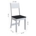Mesa de Jantar 6 Lugares Atlanta Branco/Preto - Indékes