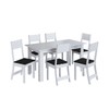 Mesa de Jantar 6 Lugares Atlanta Branco/Preto - Indékes