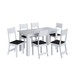 Mesa de Jantar 6 Lugares Atlanta Branco/Preto - Indékes