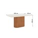 Mesa de Jantar 6 Lugares Solana com Vidro Nature/Off White/Creme - Henn