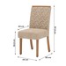 Mesa de Jantar 6 Lugares Solana com Vidro Nature/Off White/Creme - Henn