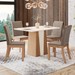 Mesa de Jantar 4 Lugares Orus Nature/Off White/Bege - Henn