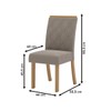 Mesa de Jantar 6 Lugares Lins Nature/Off White/Bege - Henn