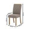 Mesa de Jantar 6 Lugares Lins com Vidro Nature/Off White/Bege - Henn