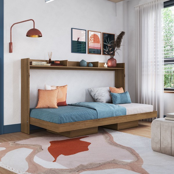 Cama Solteiro Hanover Articulável Horizontal Mel - Art In Móveis