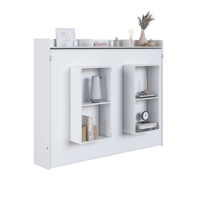 Cama Casal Hanover Articulável Horizontal 2 Prateleiras Branco - Art In Móveis