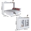 Cama Casal Hanover Articulável Horizontal 2 Prateleiras Branco - Art In Móveis
