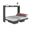 Cama Casal Hanover Articulável Horizontal 2 Prateleiras Grafite - Art In Móveis