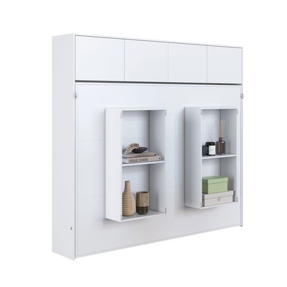 Cama Casal Hanover Articulável Horizontal 4 Portas Branco - Art In Móveis