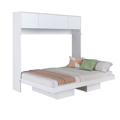 Cama Casal Hanover Articulável Horizontal 4 Portas Branco - Art In Móveis