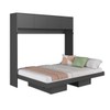 Cama Casal Hanover Articulável Horizontal 4 Portas Grafite - Art In Móveis