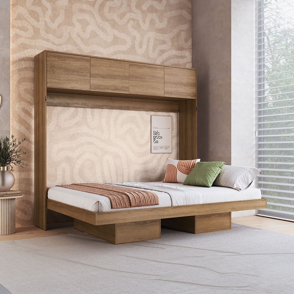 Cama Casal Hanover Articulável Horizontal 4 Portas Mel - Art In Móveis