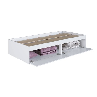 Cama Solteiro Tókio com 2 Portas Branco - Art In Móveis