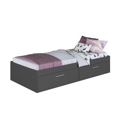 Cama Solteiro Tókio com 2 Portas Grafite  - Art In Móveis