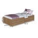 Cama Solteiro Tókio com 2 Portas Mel - Art In Móveis