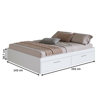 Cama Casal Tókio com 4 Portas Branco - Art In Móveis