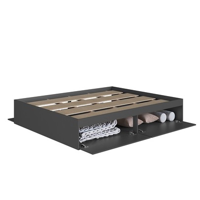 Cama Casal Tókio com 4 Portas Grafite - Art In Móveis