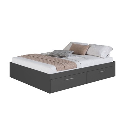 Cama Casal Tókio com 4 Portas Grafite - Art In Móveis