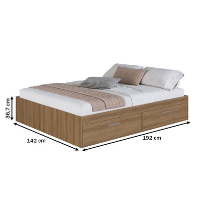 Cama Casal Tókio com 4 Portas Mel - Art In Móveis