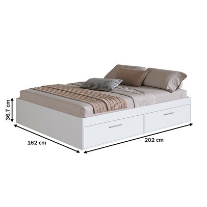 Cama Queen Tókio com 4 Portas Branco - Art In Móveis