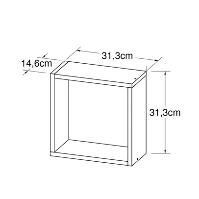 Nicho Organizador Ni3030  Pequeno Multiuso Branco - Art In Móveis