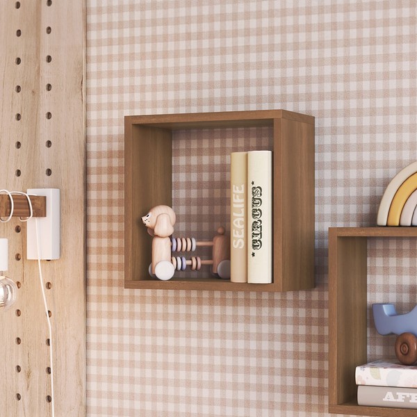 Nicho Organizador Ni3030 Pequeno Multiuso Nogal - Art In Móveis