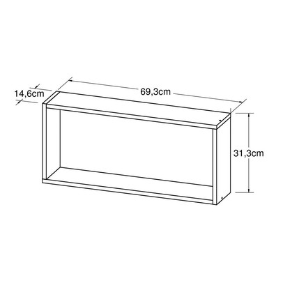Nicho Organizador Ni7030 Grande Multiuso Branco - Art In Móveis