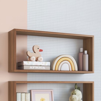 Nicho Organizador Ni7030 Grande Multiuso Nogal - Art In Móveis