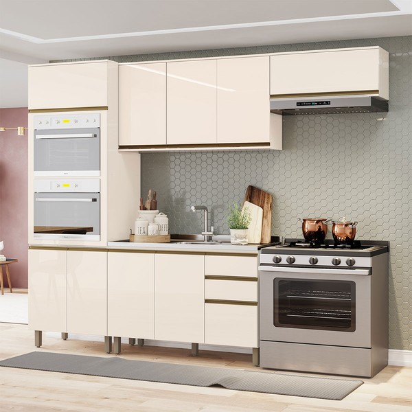 Cozinha Completa Connect 10 Portas 2 Gavetas Off White - Henn