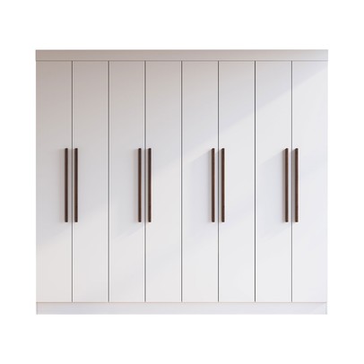 Guarda-Roupa Casal Califórnia 8 Portas 4 Gavetas 100% Mdf Branco - Doripel