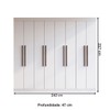 Guarda-Roupa Casal Califórnia 8 Portas 4 Gavetas 100% Mdf Branco - Doripel