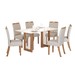Mesa de Jantar 6 Lugares Yara Nature/Off White/Linho - Henn