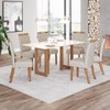 Mesa de Jantar 6 Lugares Yara Nature/Off White/Linho - Henn