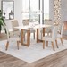 Mesa de Jantar 6 Lugares Yara Nature/Off White/Linho - Henn