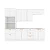 Cozinha Completa Americana 10 Portas 5 Gavetas 100% Mdf Branco Hp/Calcare - Henn