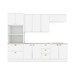 Cozinha Completa Americana 10 Portas 5 Gavetas 100% Mdf Branco Hp/Calcare - Henn
