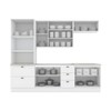 Cozinha Completa Americana 10 Portas 5 Gavetas 100% Mdf Branco Hp/Calcare - Henn