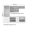 Cozinha Completa Americana 10 Portas 5 Gavetas 100% Mdf Branco Hp/Calcare - Henn